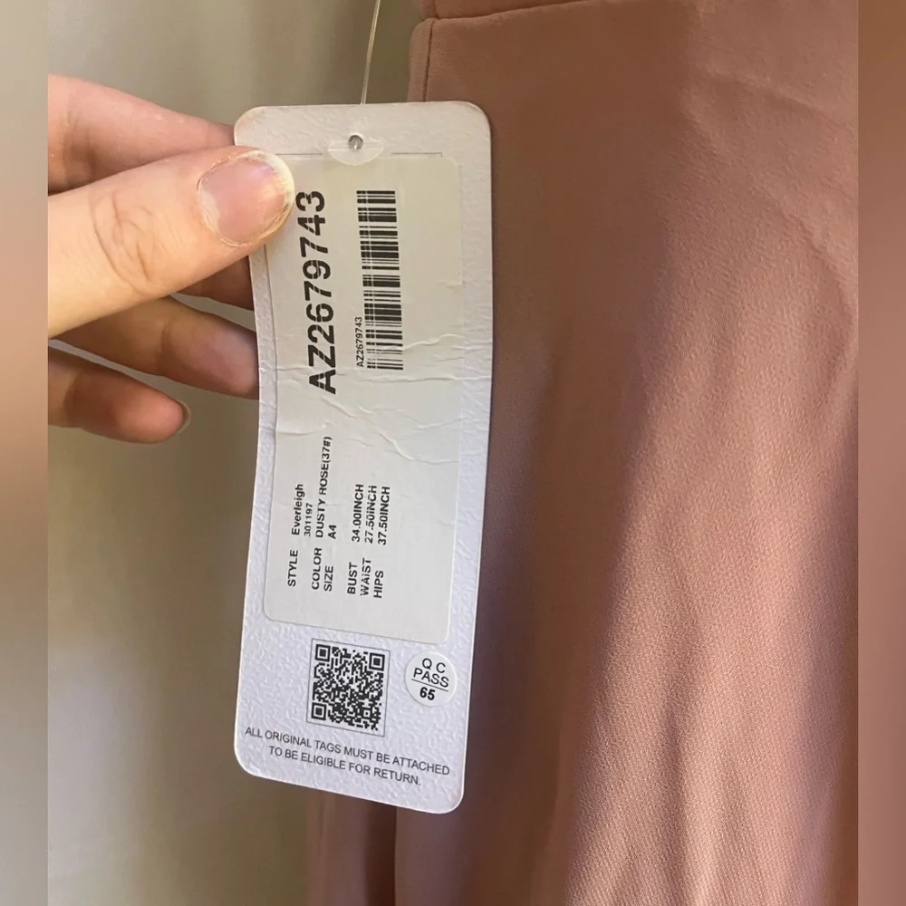 NWT AZAZIE dusty rose formal gown size A4 - Picture 9 of 12